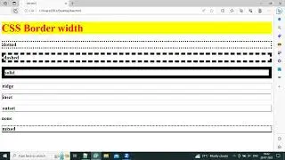 How to change border width in CSS | CSS border width property
