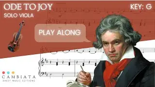 Ode to Joy - Solo viola (Play Along - Key G)