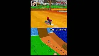Mario Kart DS: Time Trials - Yoshi Falls(GAMEPLAY)