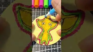 Easy drawing Yellow Pikmin step by step with sponge paper #pikmin #sponge #easydrawing