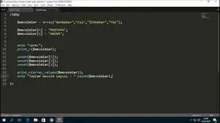 Php Diziler (Count, Unset, Array_keys, Array_values) Kullanımı