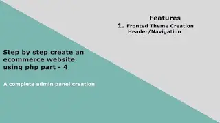 How to create a ecommerce website using PHP part - 4 | step by step ecommerce website | E-CODEC