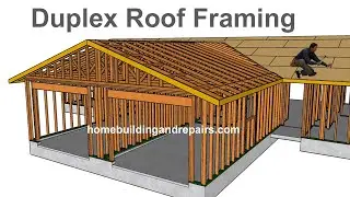 Truss Roof Framing For Duplex Apartment - Two Bedroom One Bath With Identical Floor Plan Layout