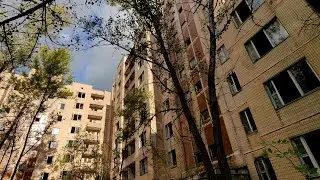 Прип'ять у вересні 2021. Прогулянка. Вертоліт. Вулиця Лесі Українки.