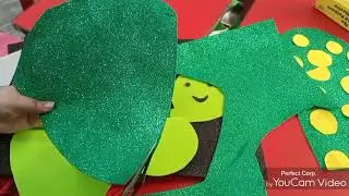 Sea theme part 1 .  turtle making with fomic sheet and glitter sheet.