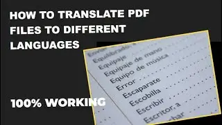 How to translate PDF files to different languages Easily | Translate PDF Files to Any Language