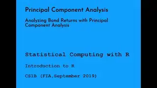 Principal Component Analysis - Interest rates Data