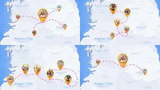 Travel Map Russia | Russian Federation Map | After Effects | After Effects project