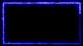 Neon Border Green Screen, Template Video Background, Neon Frame Template, Glowing Light Video Frame