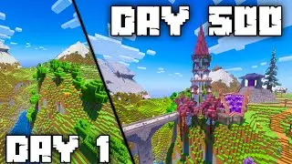 500 Days Cozy Minecraft Forever World Fantasy Village