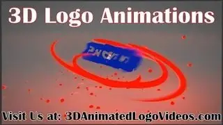 3D animated logo videos spin drop template