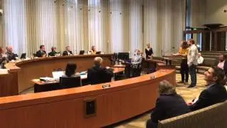Palo Alto Players singing at City of Palo Alto City Council Meeting on March 21, 2016