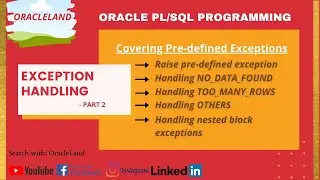 Oracle PL/SQL Tutorial For Beginners | Exception Handling in Oracle - Part 2 | Predefined Exception
