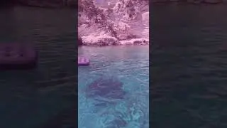 🌊🚂 Utah, ABD'deki Büyük Tuz Gölü: İki Renkli Bir Öykü! 💙💗#shorts #youtubeshorts #shortsvideo