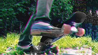Трюк на пенни борде. Разворот на 180° в движении