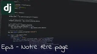 [Django série Ep.3] Notre 1ère page