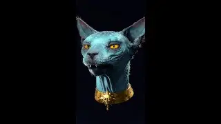 Lying Cat 3D Recreation Turntable #shorts