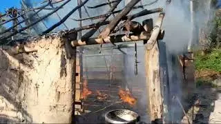 Casa é devorada pelo fogo na zona rural de Uruará