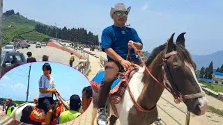 पहिलोपल्ट कन्याममा घोडासवरी गर्दै Kanyamma horse riding for the first time