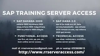 sap ides server access hana access s4hana access bw on hana access s4hana abap