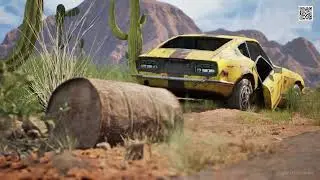 Desert road environment - Unreal Engine
