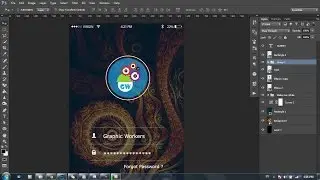 Photoshop UI design tutorial |  App designing | App Login screen Design