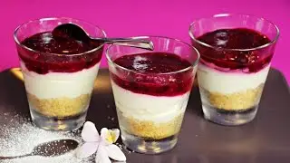 Kolač bez pečenja - Cheesecake u čaši sa bobičastim voćem (bez želatine) - čizkejk