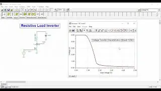 Resistive load inverter in Tina TI