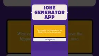 How To Create Joke Generator APP with Third Party API