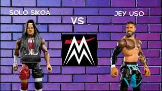 Jey Uso vs Solo Sikoa Action figure match