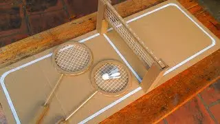 How To Make Badminton Game from Cardboard - DIY Badminton Game with Cardboard - DIY Cardboard Games