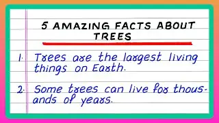 AMAZING FACTS ABOUT TREES | 5 | FIVE FACTS ABOUT TREES | IN ENGLISH