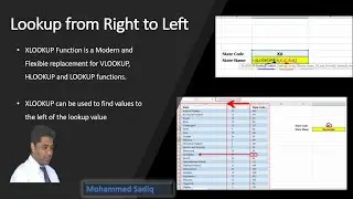 lookup value from Right to left using XLOOKUP IN EXCEL