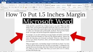 How To Create 1.5 Inches Margin in MS Word | Put 1.5 Inch Margin in Microsoft Word