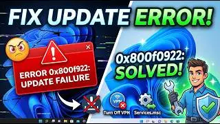 How to FIX Windows 11 Update Error 0x800f0922! (3 Easy Steps) 2026 