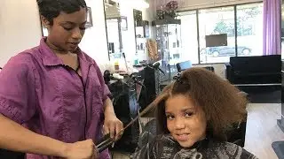 SALON VISIT | STRAIGHTENING NATURAL HAIR | WHEN TO CUT SPLIT ENDS/ DAMAGED HAIR!!! | FicklinTV Vlog