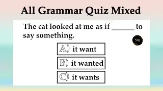 All Grammar Quiz | English Mixed Test | Challenge Your English! | No.1 Quality English
