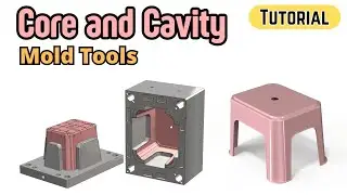 it's very easy to make a core cavity using the mold tools in solidworks