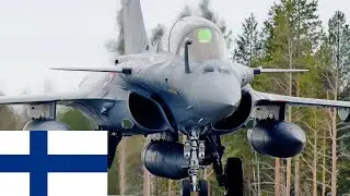Arctic Exercises in Finland. Fighters F-15 Eagle, F/A-18 Hornet, Dassault Rafale, Mirage 2000.