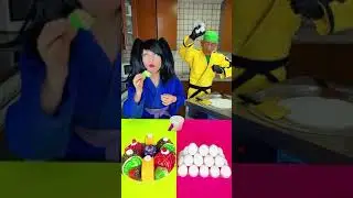 Ice cream challenge! Cake rolls vs eggs 