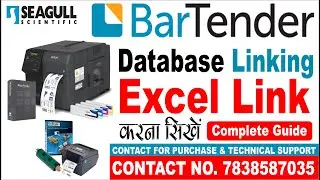 How to link excel in bartender labeling software | Link your excel data in Bartender A to Z Process