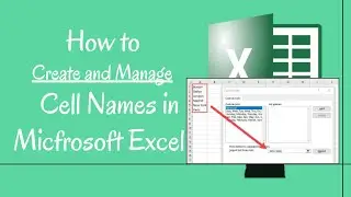 How to Create and Manage Cell Names in Excel #Excel #CellNames #ExcelTips #ExcelTutorial #ExcelTrick