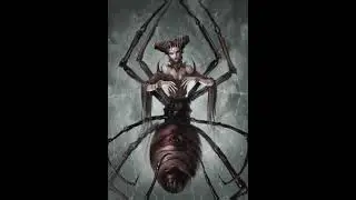Seductive spider woman, one of the yōkai from Japanese folklore. ||JOROGUMO