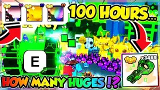 FARMING HACKER KEYS *99+ HOURS!!* How Many HUGE PETS!? (Pet Simulator 99 Roblox)