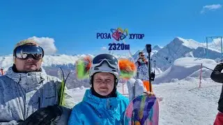 Закрытие горнолыжного сезона 2К22 в Сочи в марте.
