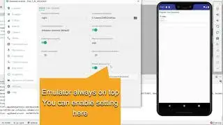 Emulator always on top in windows 10