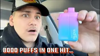 Blinker Addict Tries To Vape An 8000 Puff Disposable In One Puff.. |UrBar 8000