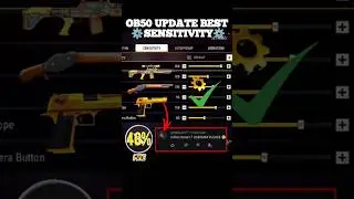 All gun Best Sensitivity Setting ⚙️✅ Ob50 Update Best Sensitivity || Free Fire 🔥
