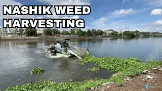 Removing Weed in Nashik using our Weed Harvester