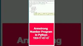 Armstrong number in Python 